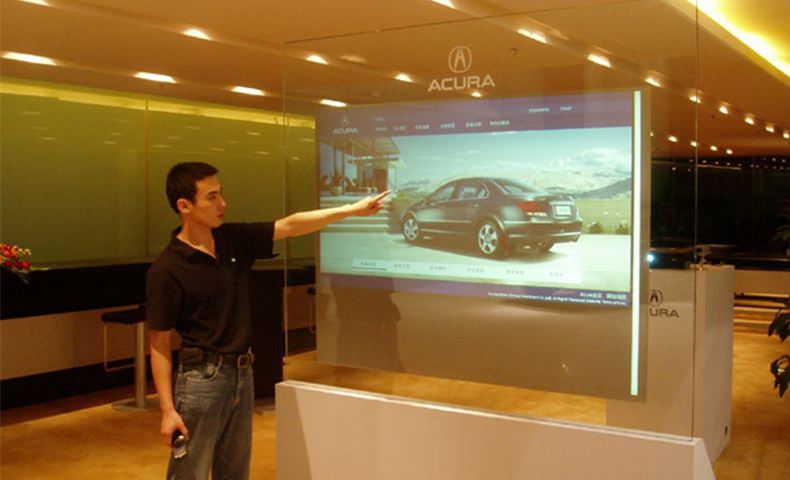 背投式互動投影