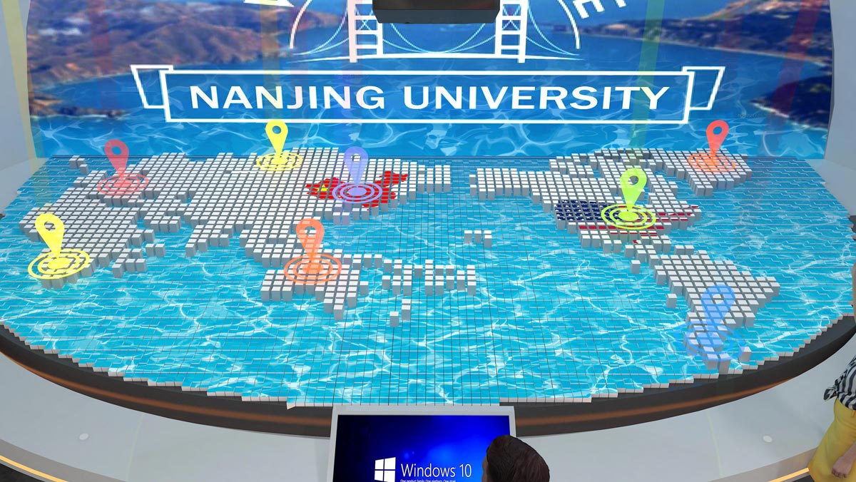 南京大學(xué)雙創(chuàng)成果展示規(guī)劃館設(shè)計效果圖-投影沙盤